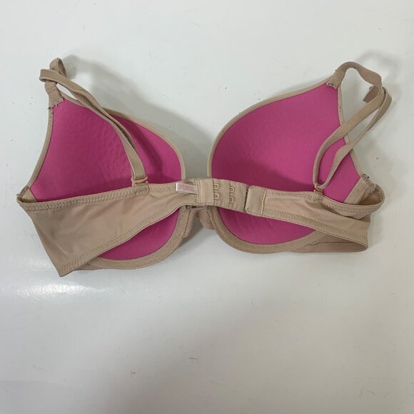 PINK Wear Everywhere Push-up Bra Beige Size 34C - Picture 4 of 7